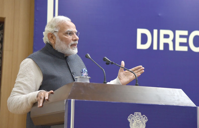 The Prime Minister, Shri Narendra Modi addressing the Valedictory Ceremony at DGP/IGP Conference, at Tekanpur, in Madhya Pradesh on January 08, 2018.