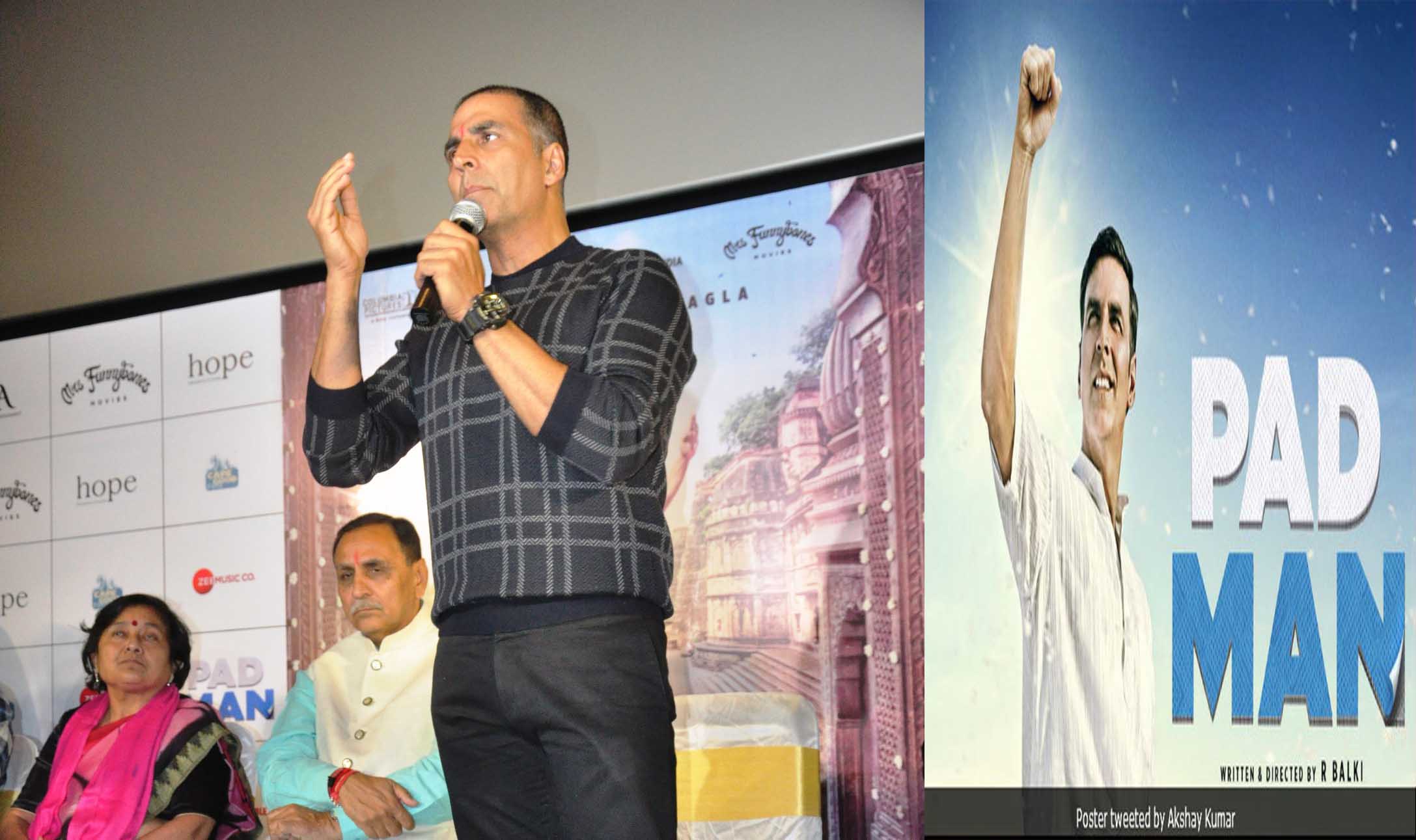 પેડમેનના પ્રમોશન માટે અક્ષય કુમારની અમદાવાદ મુલાકાત 1 KP.com AK Padman02