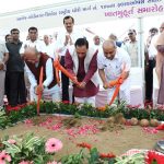 માર્ગો ગુજરાતના વિકાસની ધોરી નસો સમાન: રૂપાણી 3 CM Dy.CM Lays Foundation Stone @ Sarkhej Gandhinagar Chiloda National Six Way Highway No.147