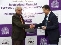 Professor Errol DSouza Director IIMA with Shri Injeti Srinivas Chairperson IFSCA e1645533843761