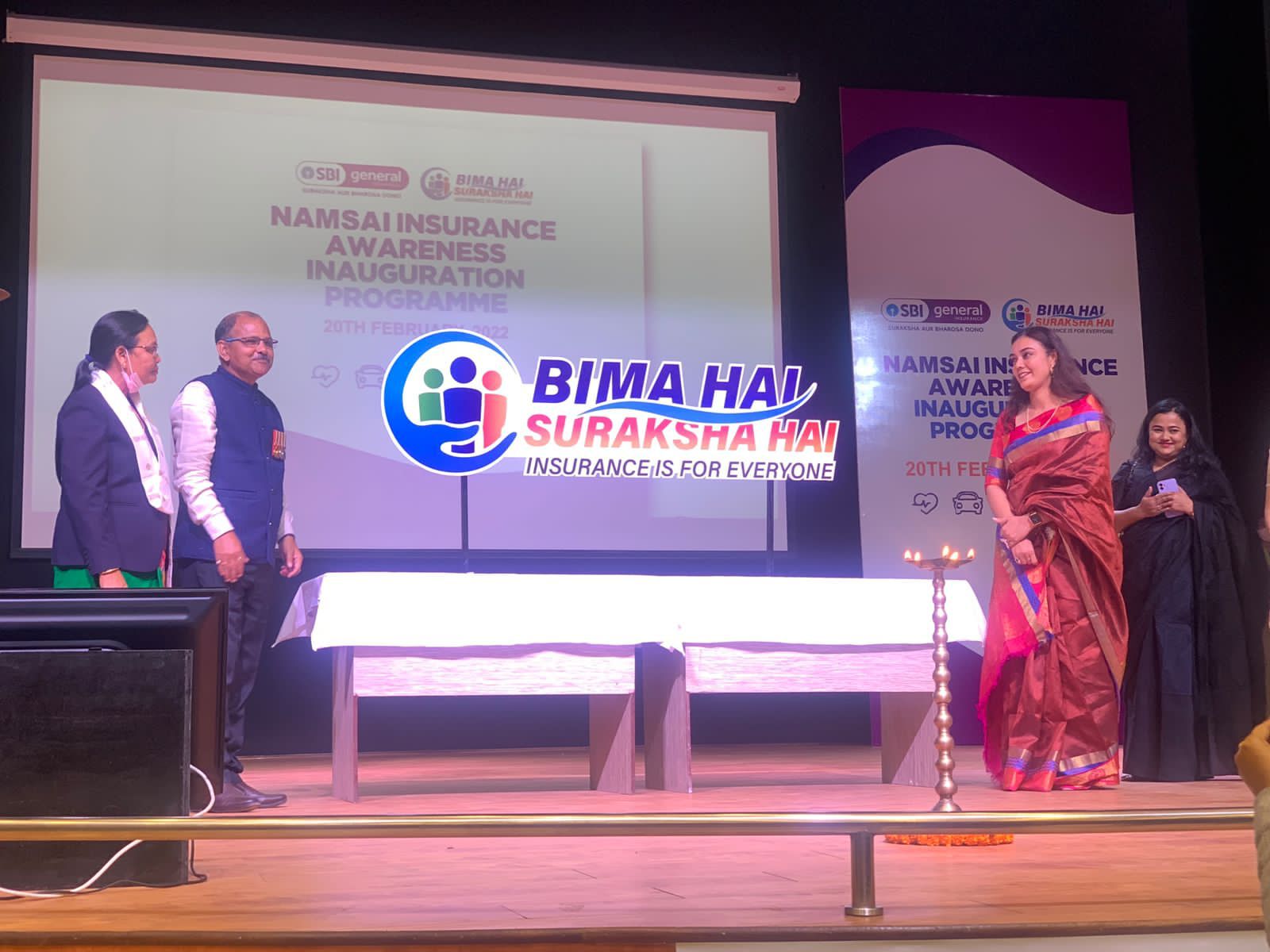 SBI General Insurance spread Insurance awareness in Namsai. L R Shri RK Sharma Deputy Commissioner Namsai District and Smt. Shefali Khalsa Head – Brand Corporate Communications