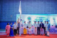 અમદાવાદમાં આજથી યોગાસન સિનિયર નેશનલ ચેમ્પિયનશિપનો પ્રારંભ, 169 એથ્લેટ મેડલ માટે મેદાનમાં છે 1 Image 2 ceremonial Flag off National Yogasana Sports Championship Senior scaled e1648643711735