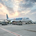 flydubai aircraft on tarmac DWC