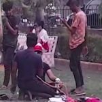 Hookah party in the public garden