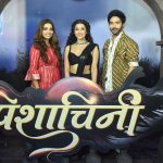 Harsh Rajput Nyrraa M Bannerji and Jiya Shankar at Pishachini press launch