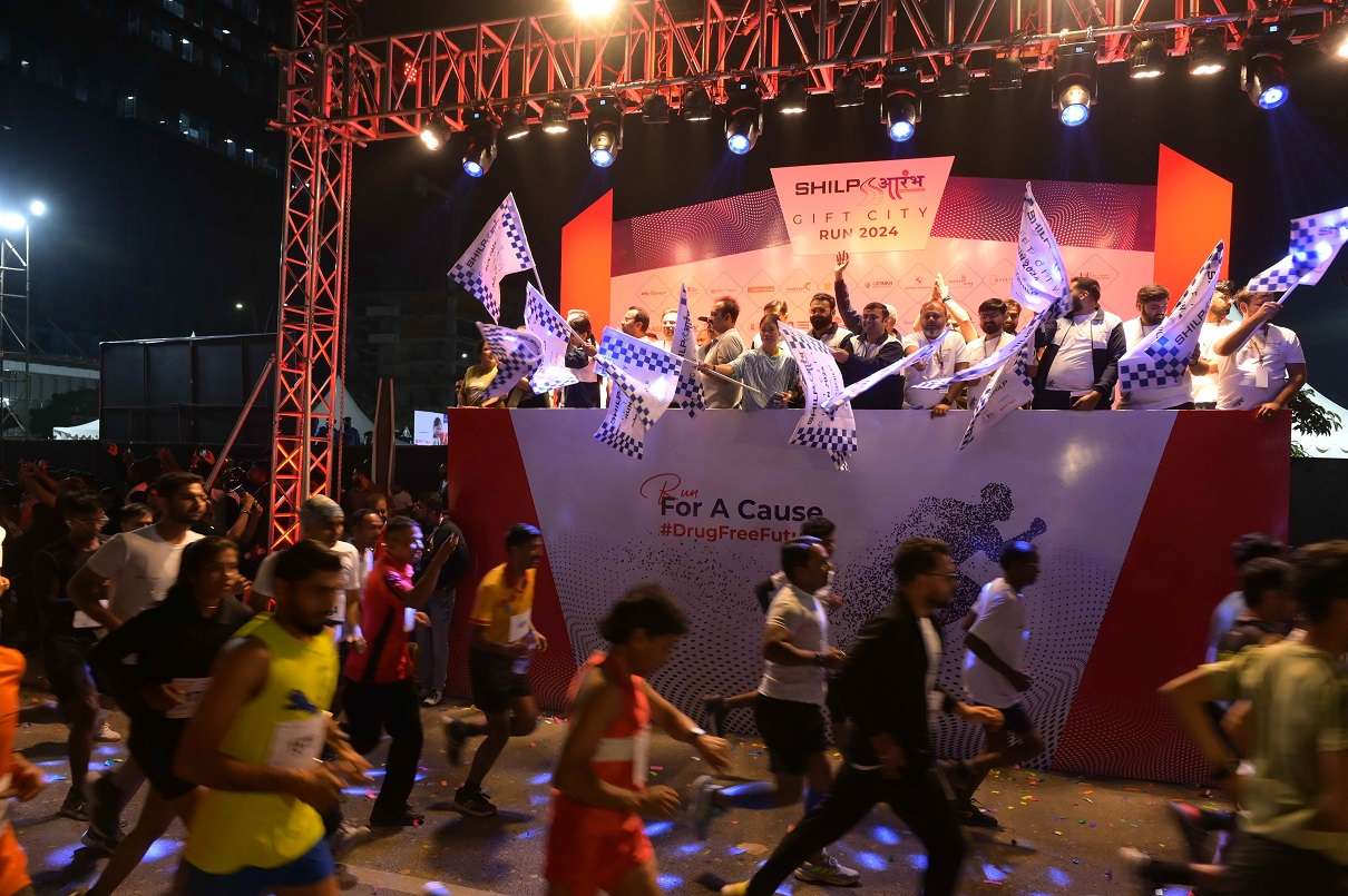 Drugs Free નેશનના સંદેશ સાથે સ્નેહશીલ્પ ફાઉન્ડેશનની "Shilp Aarambh Gift City Run-Season 2" નું આયોજન 1 DSC 9204