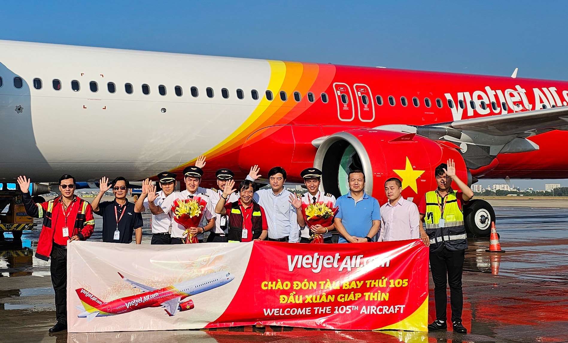 VietJet દ્વારા તેના 105મા એરક્રાફ્ટનું ભવ્ય સ્વાગત 1 vietJet 2