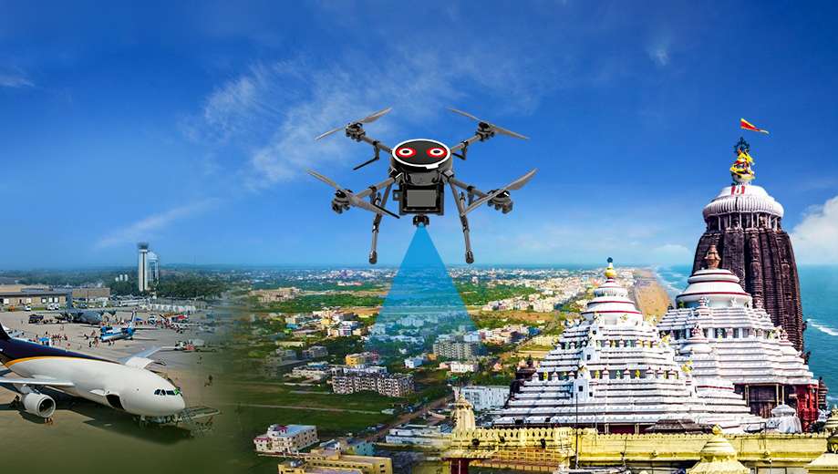 drone Bhuvneshwar airport 1