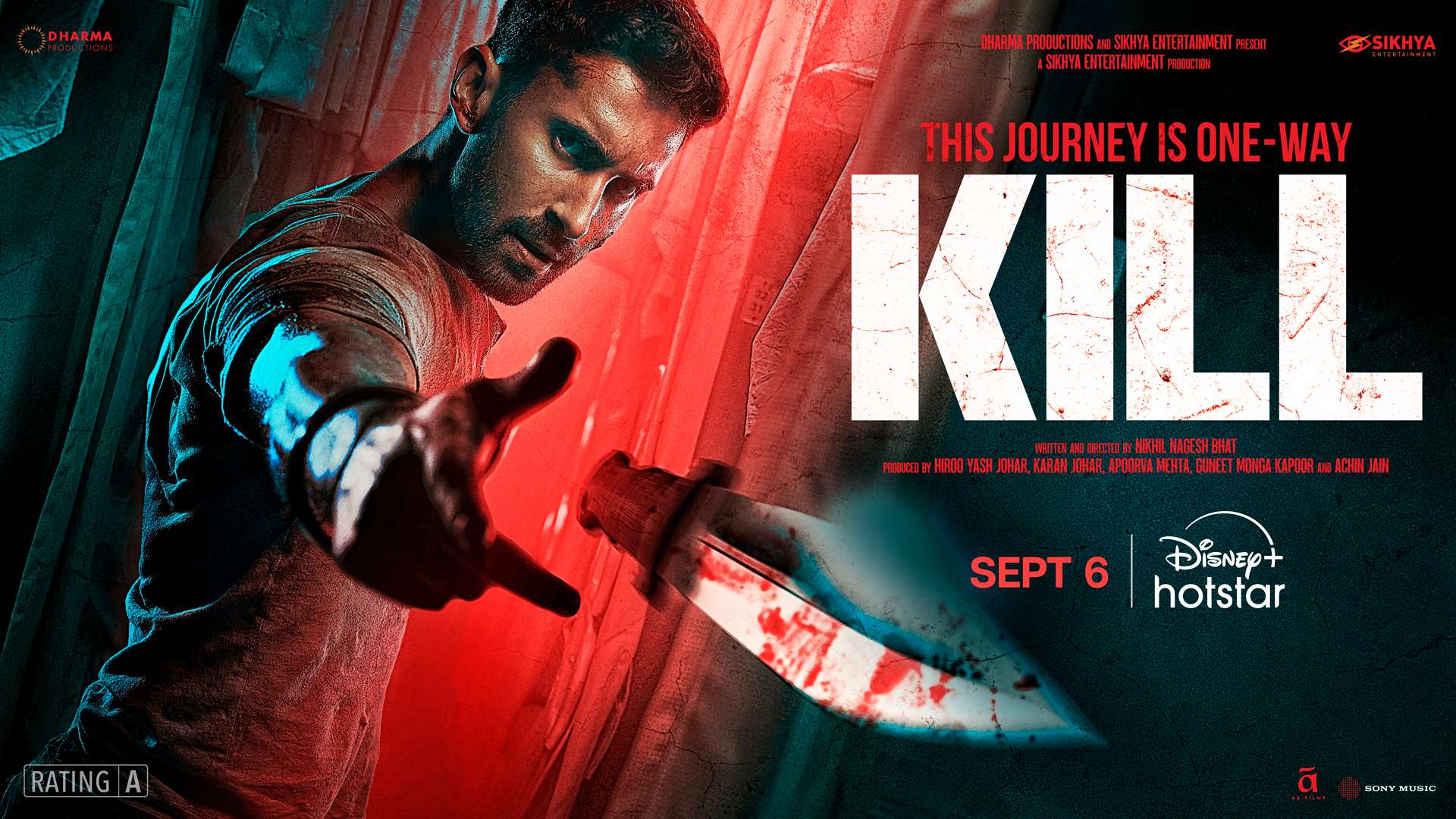 India's most intense movie, "Kill," will debut on Disney+ Hotstar on September 6, 2024. 1 KILL