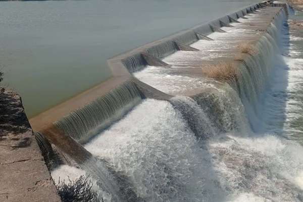 The Rojki Dam in Bhavnagar district was overflow the first time this monsoon season