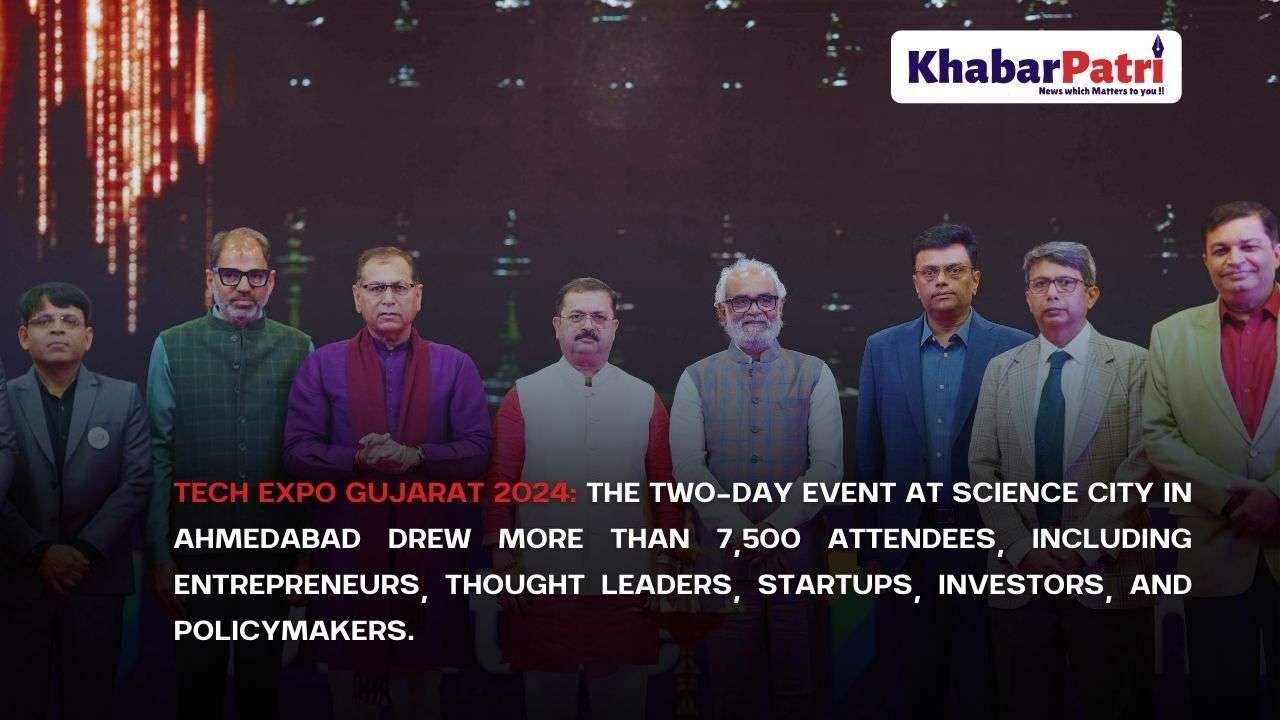 Tech Expo Gujarat 2024: The two-day event at Science City in Ahmedabad drew more than 7,500 attendees, including entrepreneurs, thought leaders, startups, investors, and policymakers. 1 Tech Expo 1 1