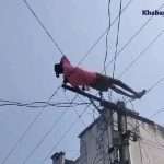 દારૂડિયાએ તો ભારે કરી! વીજળીના થાંભલા પર ચડીને વીજતાર પર સૂઈ ગયો 3 andhra