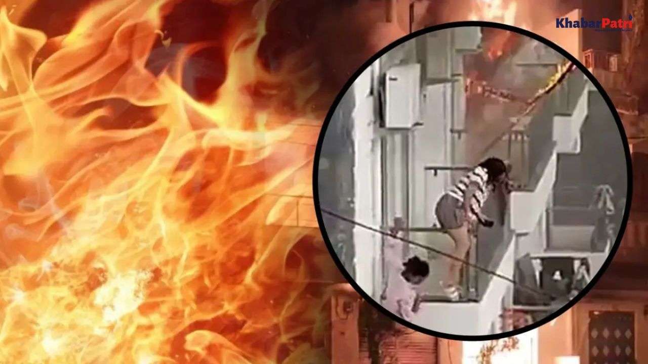 ગ્રેટર નોઈડામાં ગર્લ્સ હોસ્ટેલના લાગી આગ, જીવ બચાવવા છોકરીઓ બીજા માળેથી કૂદવા લાગી 1 fire 2