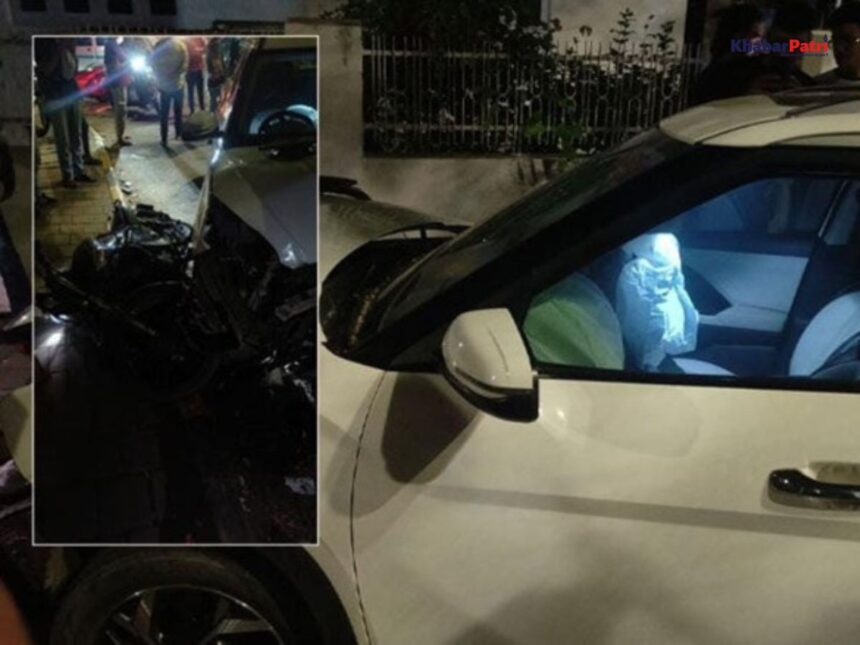 અમદાવાદના નારણપુરા વિસ્તારમાં મહિલા કારચાલકે બાઈક સવાર યુવકનો ભોગ લીધો 1 accident 3