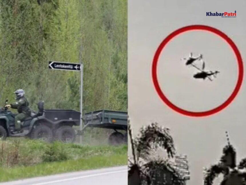 દક્ષિણપૂર્વ ફિનલેન્ડમાં યુરા એરપોર્ટ નજીક બે હેલિકોપ્ટર અથડાયાં, 5 લોકોના મોત 1 helicopter 1