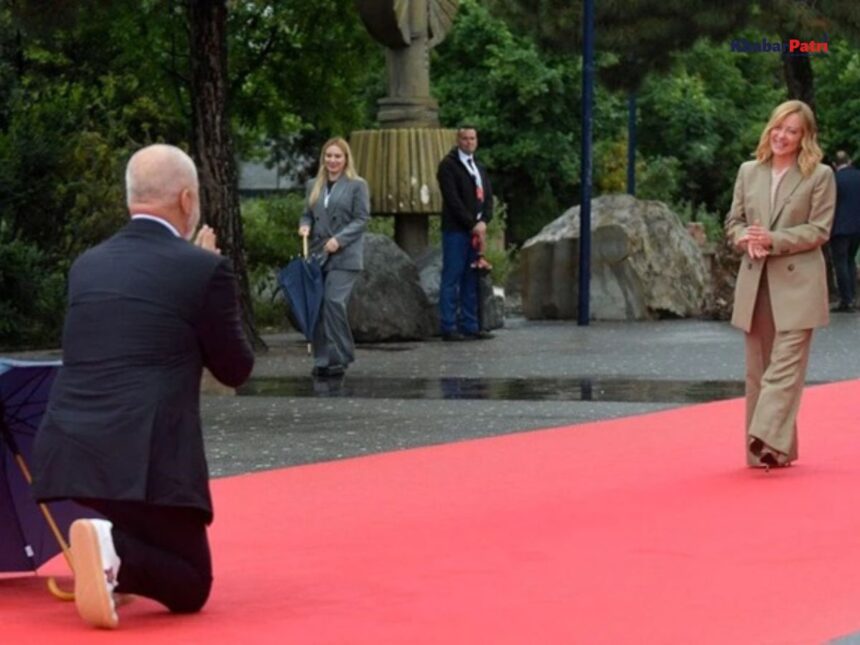 આલ્બેનિયાના વડા પ્રધાન એડી રામાએ ઇટાલીના જ્યોર્જિયા મેલોનીનું એવું સ્વાગત કર્યું કે સૌ કોઇ ચોંક્યા 1 meloney