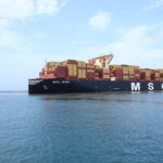 વિશ્વના સૌથી મોટા કન્ટેનર જહાજ MSC IRINAનો વિઝિંજામ આંતરરાષ્ટ્રીય બંદરે ઐતિહાસિક પ્રવેશ 3 Worlds largest container ship MSC IRINA 1
