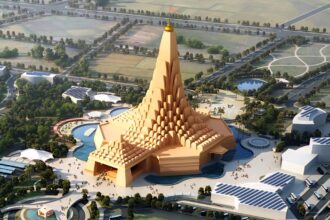 Adani Cement creates record by laying huge raft foundation of temple in 54 hours