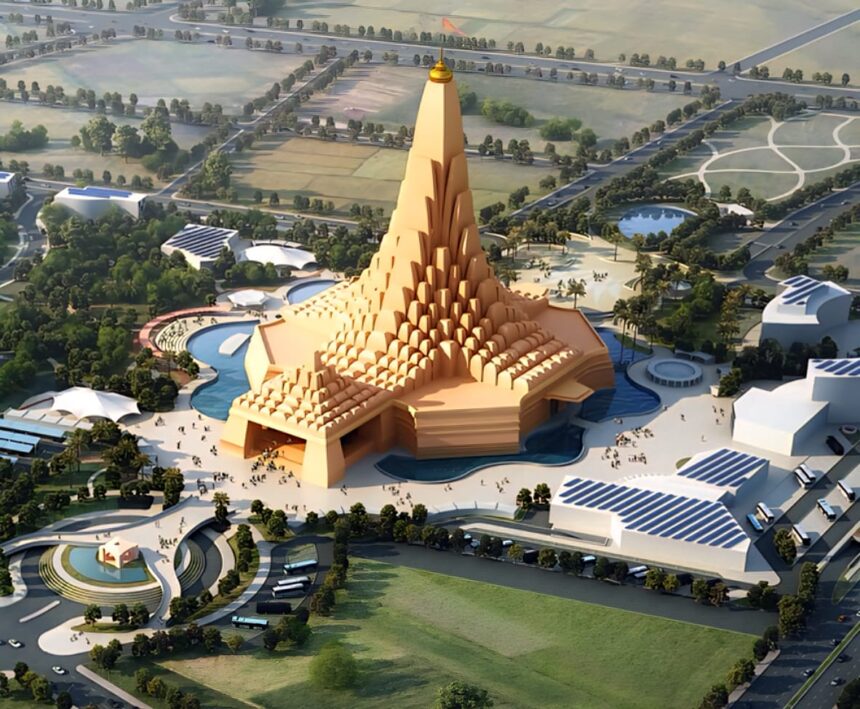 અદાણી સિમેન્ટે ૫૪ કલાકમાં મંદિરનું વિરાટ રાફ્ટ ફાઉન્ડેશન કરી વિક્રમ સર્જ્યો 1 Adani Cement creates record by laying huge raft foundation of temple in 54 hours