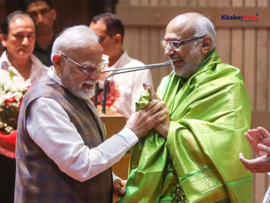 NDAના ઉમેદવાર સી. પી. રાધાકૃષ્ણન બન્યા ભારતના ૧૫માં ઉપરાષ્ટ્રપતિ 1 modi 1