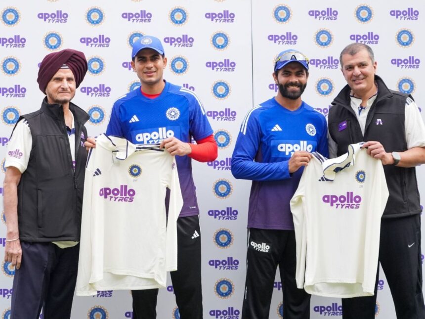 ભારતની પુરુષ ક્રિકેટ ટીમની જર્સી પર લોગો અનાવરણ કરી, એપોલો ટાયર્સે પોતાના રાષ્ટ્રીય ભાગીદારીની મજબૂત બનાવી 1 apollo
