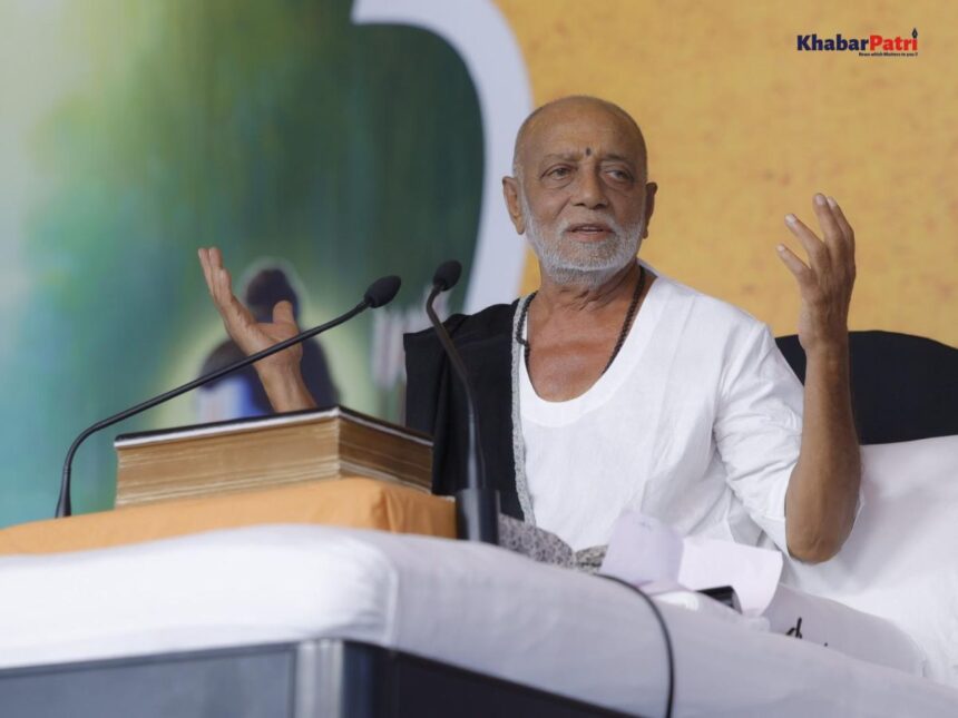 અગસ્ત્ય મુનિ આશ્રમથી મોરારી બાપુએ રામકથા યાત્રાના બીજા દિવસની શરૂઆત કરી 1 morari bapu 2