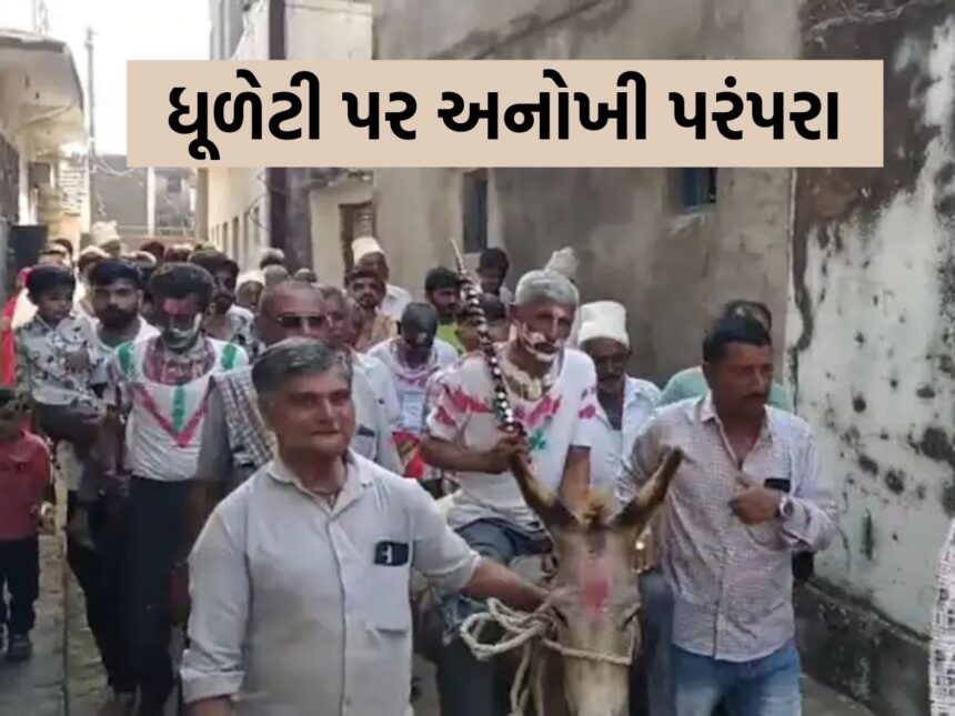 ગુજરતાના આ ગામમાં ધૂળેટી પર્વ પર અનોખી પરંપરા, સંતાન માટે કરાય છે ગધેડાની સવારી 1 Junagadh 1